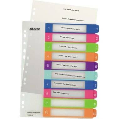 Leitz Register WOW 12430000 DIN A4 1-10 Verwendung für Papierformat: DIN A4, Übe