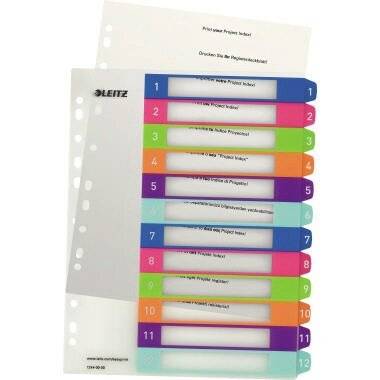 Leitz Register WOW 12440000 DIN A4 1-12 Verwendung für Papierformat: DIN A4, Übe