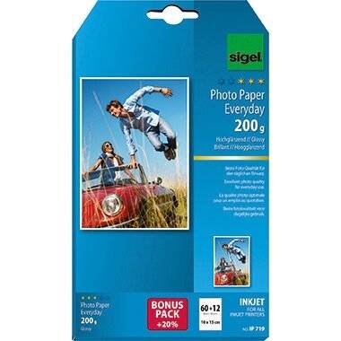 Sigel Fotopapier Everyday-plus IP719 DIN Maße: 10 x 15 cm (B x H)