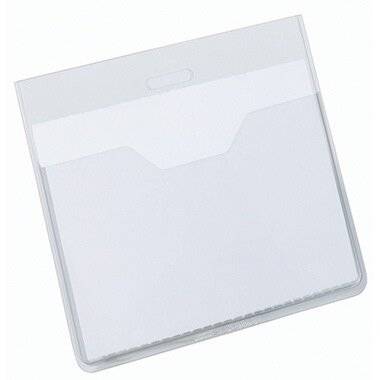 DURABLE Namenschild 813619 90x60mm trans Verwendung für Papiergrößen: 90 x 60 mm