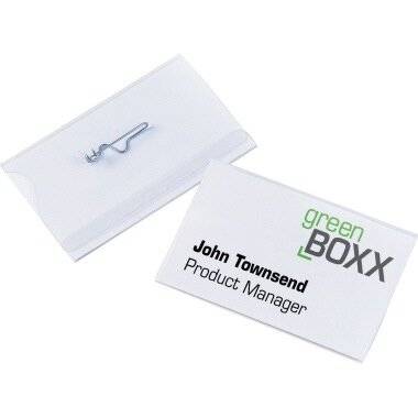 DURABLE Namensschild 800419 90x54mm Kuns Verwendung für Papiergrößen: 90 x 54 mm
