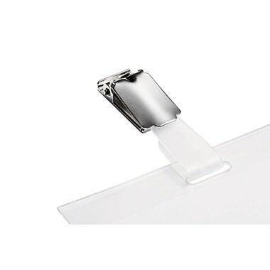 DURABLE Namensschild Durable 8106 - 60 x 90 mm transparent mit Clip Pckg/25