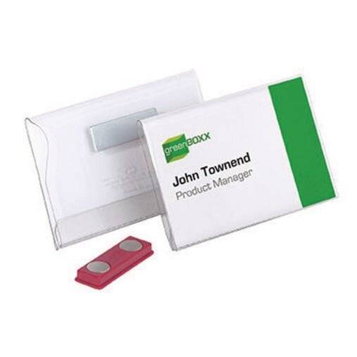 DURABLE Namensschild Durable 8117 - 54 x 90 mm transparent mit Magnet Pckg/25