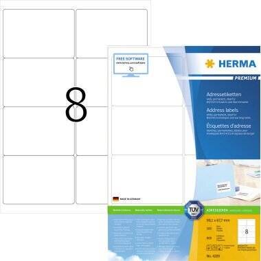 HERMA Etikett SuperPrint 4269 99,1x67,7m Maße: 99,1 x 67,7 mm (B x H)