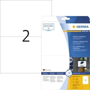 HERMA Folienetikett 9535 210x148mm weiß Maße: 210 x 148 mm (B x H)