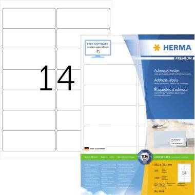 HERMA Superprint-Etiketten 4678 99,1x38, Maße: 99,1 x 38,1 mm (B x H)