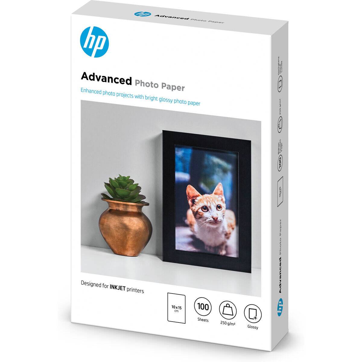HP Fotopapier Advanced Q8692A 10x15cm 25 hochglänzend 100 Bl./Pack.