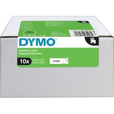 Dymo Schriftbandkassette, D1, 19 mm x 7 m, schwarz auf weiß