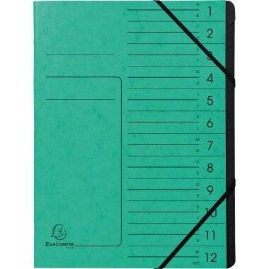 Exacompta Ordnungsmappe 541203E DIN A4 1 Farbe des Fächerblocks: schwarz 12