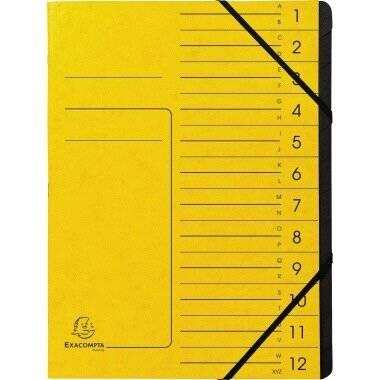 Exacompta Ordnungsmappe 541209E DIN A4 1 Farbe des Fächerblocks: schwarz 12