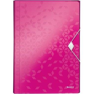 Leitz Fächermappe WOW 45890023 DIN A4 6F DIN A4 Polypropylen pink 6 Fächer