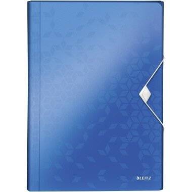 Leitz Fächermappe WOW 45890036 DIN A4 6F DIN A4 Polypropylen blau 6 Fächer