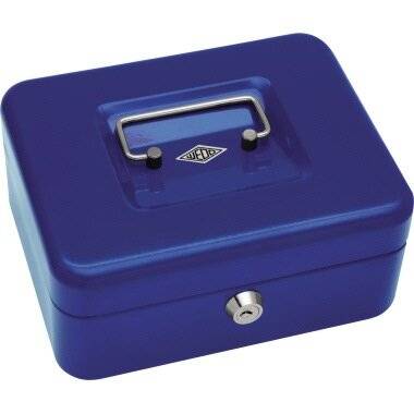 WEDO Geldkassette 145203X 20x16x9cm Größ Hartgeld mit Schloss Stahl blau