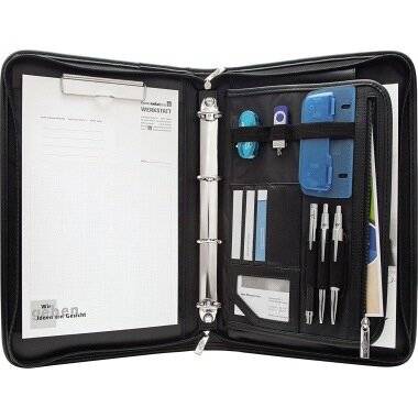 WEDO Konferenzmappe Elegance 585001 DIN Kunstleder/Nylon schwarz