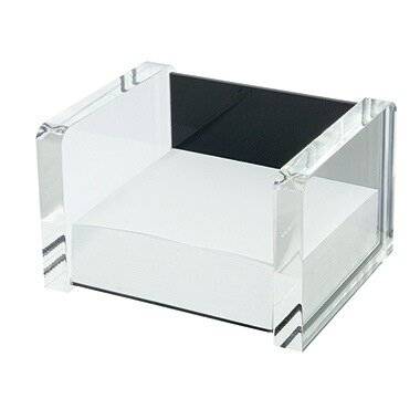 WEDO Zettelbox Acryl Exclusiv 607001 99x Bl. gefüllt Acryl glasklar/schwarz