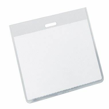 DURABLE Namensschild 813519 90x60mm Hart Clip Textilband Jojo transparent 20
