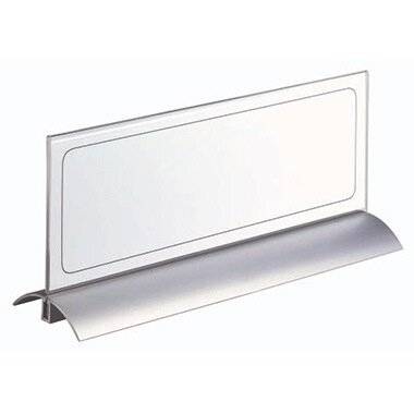 DURABLE Tischnamensschild Desk Presenter (B x H) Acryl/Aluminium transparent