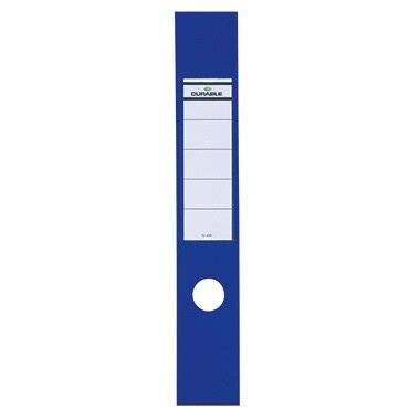 DURABLE Ordneretikett ORDOFIX 809006 bre mit Griffloch blau 10 Etik./Pack.