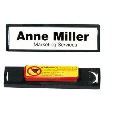 DURABLE Namensschild CLIP CARD 813201 67 schwarz/klar 25 St./Pack.