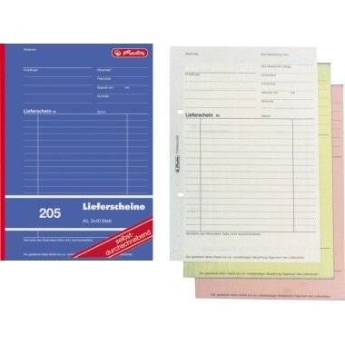Herlitz Lieferschein 205 883546 DIN A5 s DIN A5 selbstdurchschreibend 3x40 Bl.