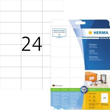 HERMA Etikett 4390 70x37mm weiß 600 St./ 600 Etik./Pack.