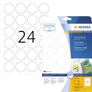 HERMA Etikett Special 5066 40mm rund wei Etik./Pack.