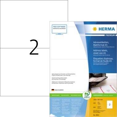 HERMA Adressetikett PREMIUM 8691 105x148 800 Etik./Pack.