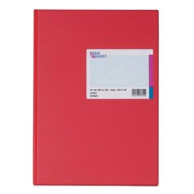 König & Ebhardt Kladde 8614252 DIN A4 ka kariert rot 96 Bl.
