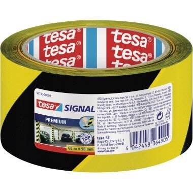 tesa Packband 58130-00000 50mmx66m bedru gelb/schwarz