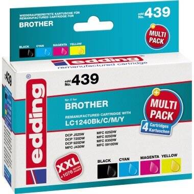 edding Tintenpatrone 18-439 wie Brother ca. 3 x 885 Seiten farbig schwarz
