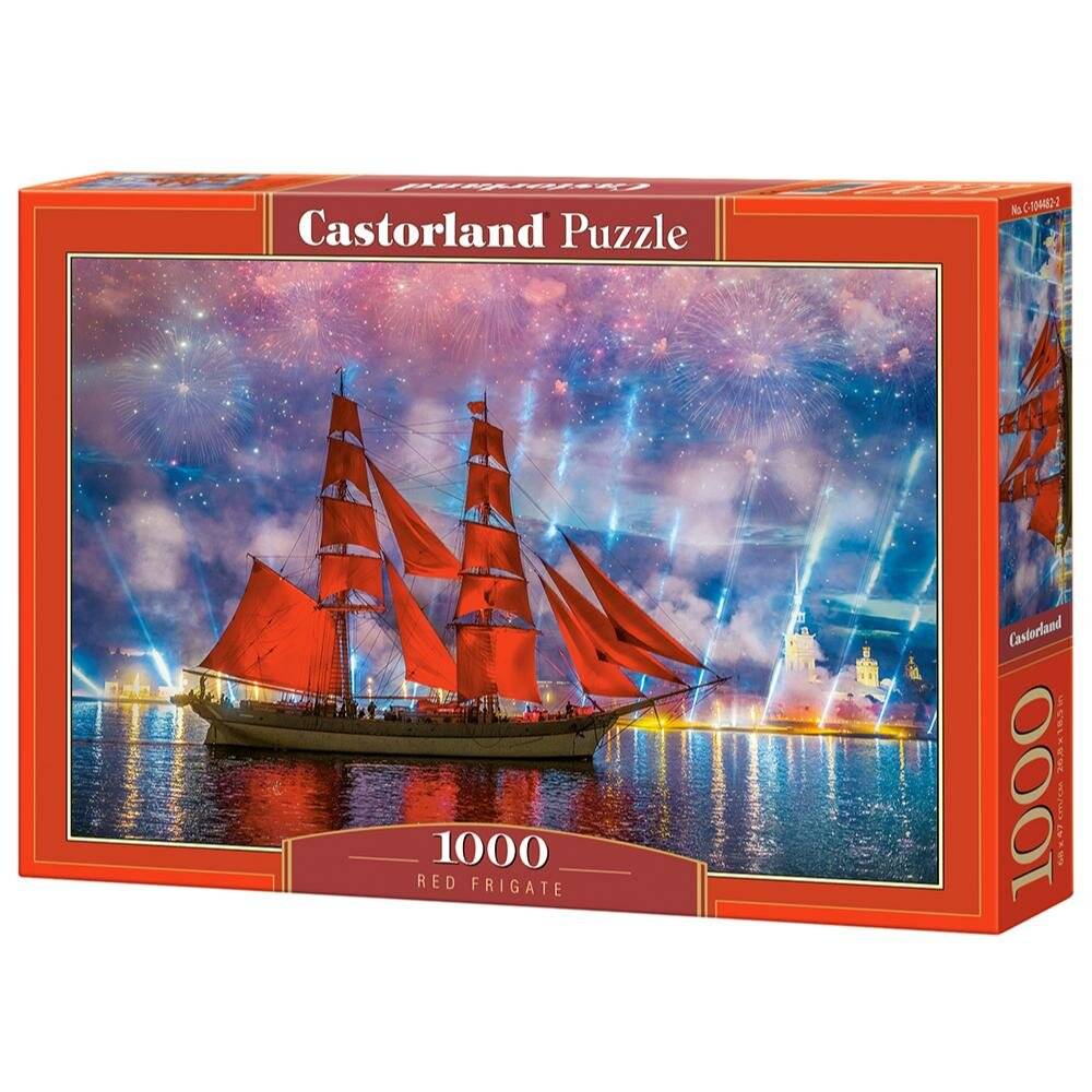 puzzlespiel Rote Fregatte 68 x 47 cm 1000 Teile