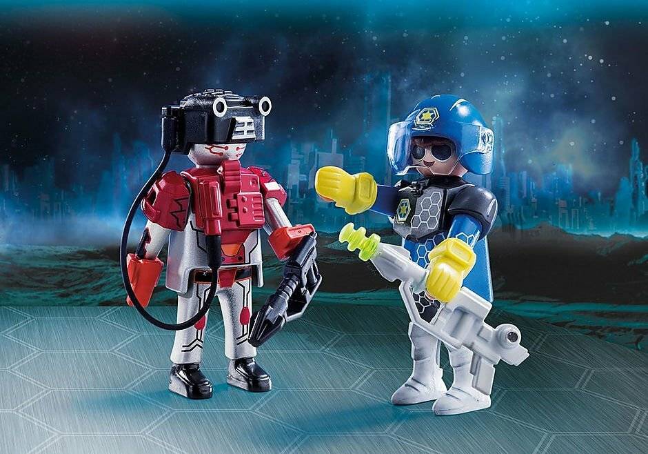 PLAYMOBIL 70080 Duo Pack DuoPack Spacepolizist und Ganove, bunt