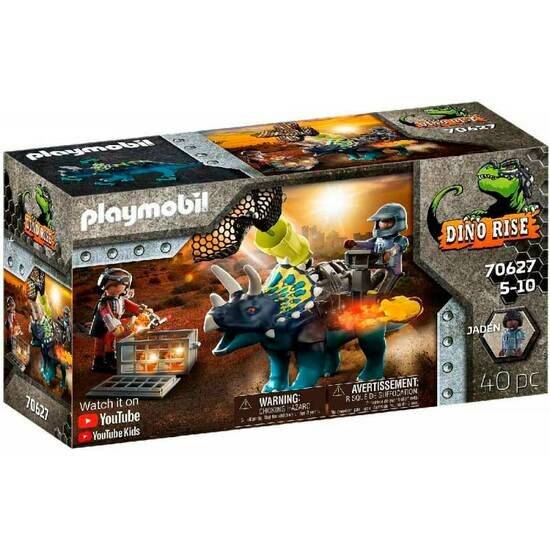 PLAYMOBIL 70627 Dino Rise Triceratops: Randale um die legendÃ ¤ ren Steine, Konstruktionsspielzeug
