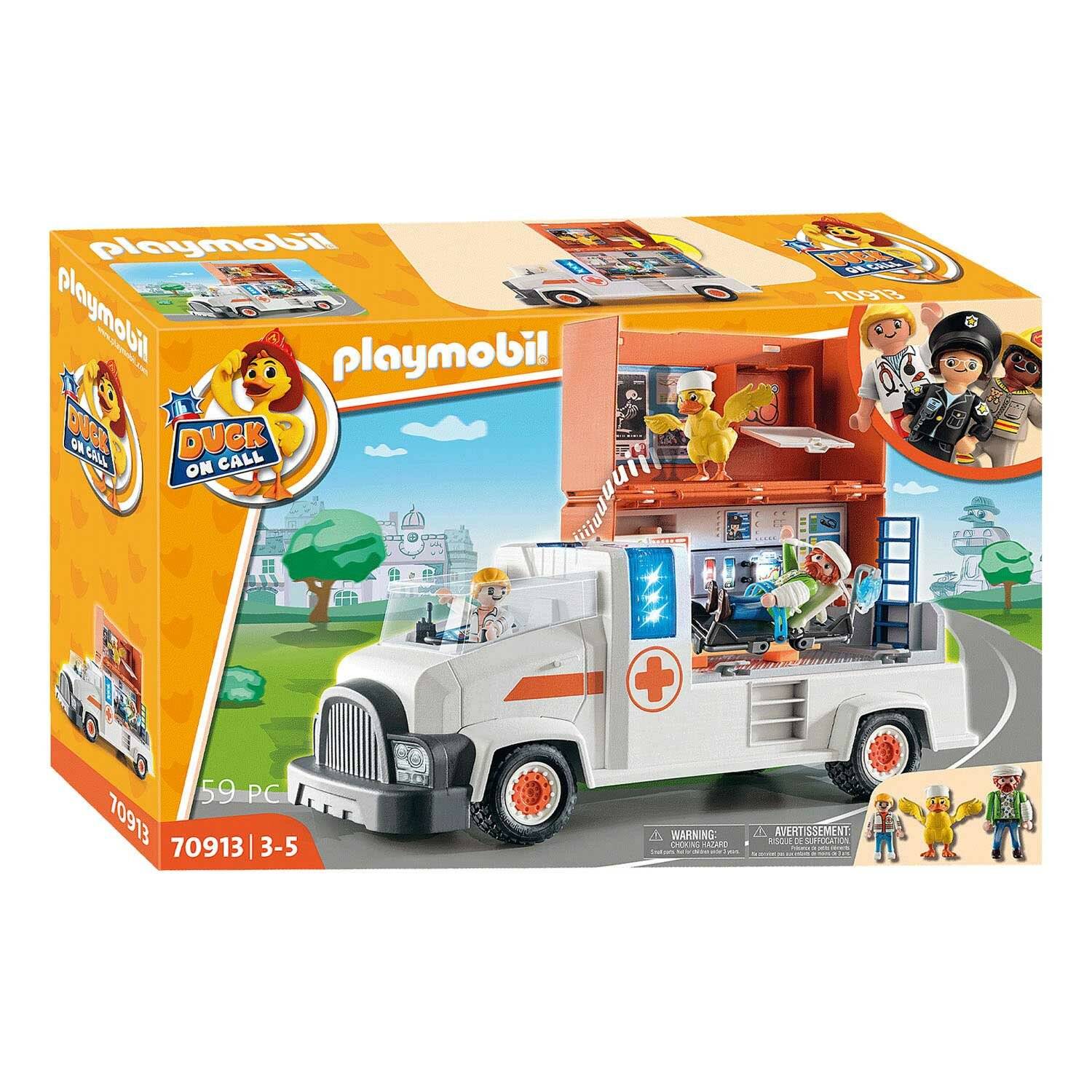 PLAYMOBIL 70913 DUCK ON CALL Notarzt Truck, Konstruktionsspielzeug