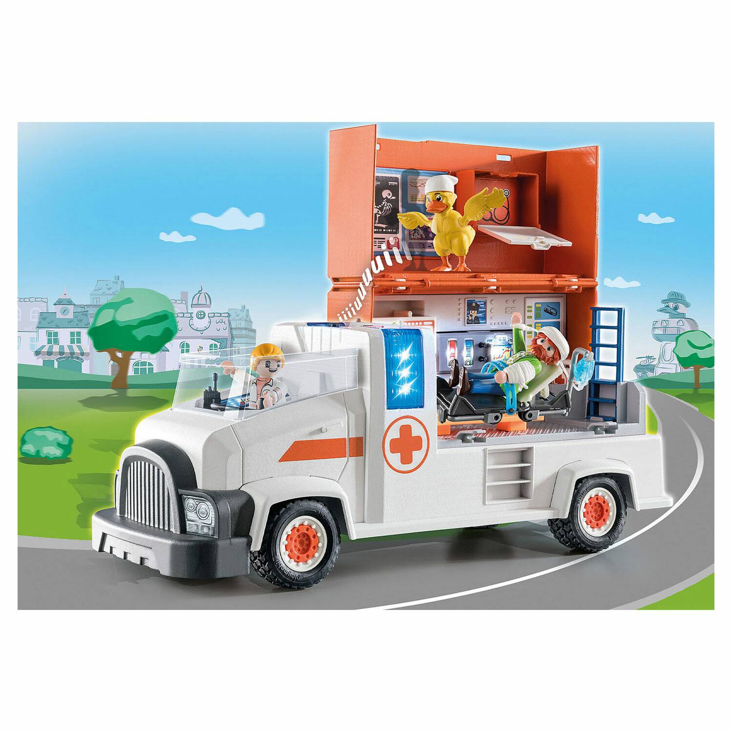 PLAYMOBIL 70913 DUCK ON CALL Notarzt Truck, Konstruktionsspielzeug