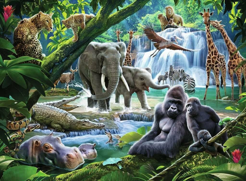 Dschungel-Tiere, 100Stk. XXL