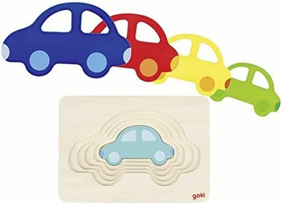 Goki Lagenpuzzle Auto, 5 Lagen