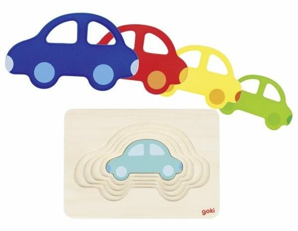 Goki Lagenpuzzle Auto, 5 Lagen