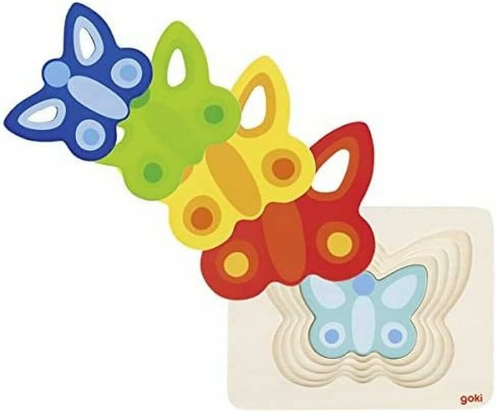 Goki Jigsaw Puzzle Schmetterling, 5 Lagen
