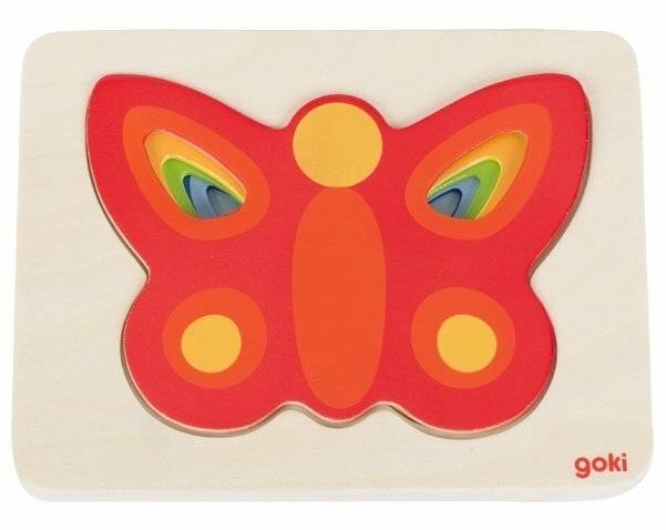 Goki Jigsaw Puzzle Schmetterling, 5 Lagen