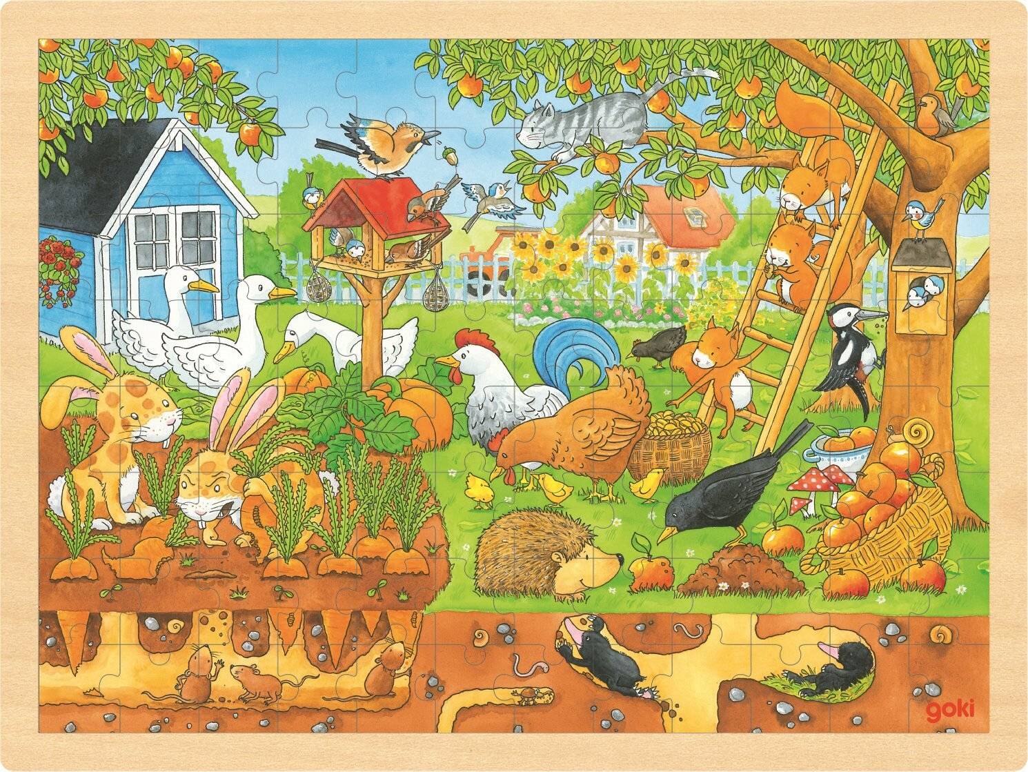 Gollnest & Kiesel Einlegepuzzle Unser Garten ü ber und unter der Erde