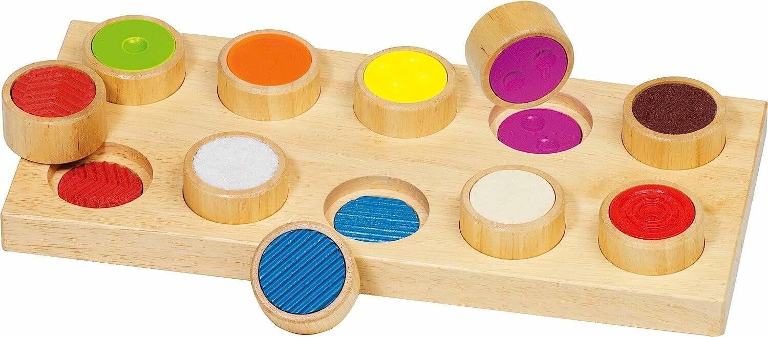 goki Memospiel Oberflächen erfühlen aus Holz