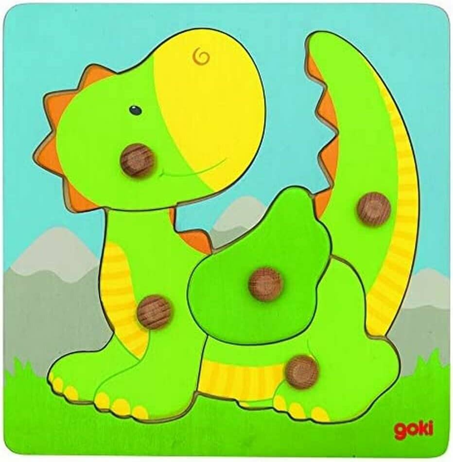 Goki Holzblasenpuzzle Drache, 5tlg.