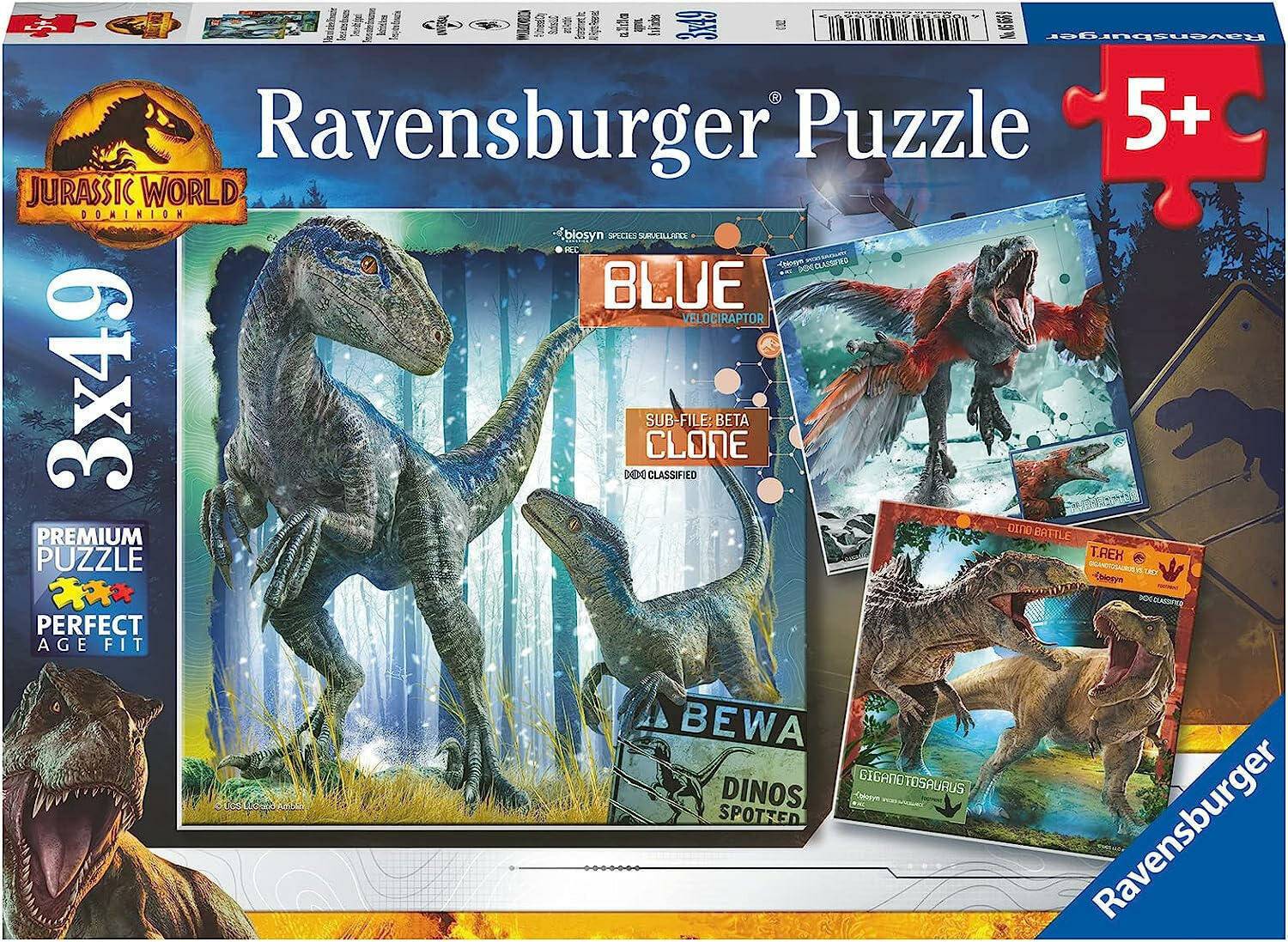Jurassic World Puzzle 3x49tlg.