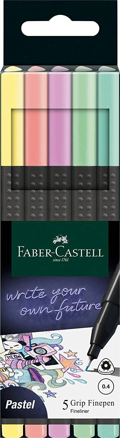 Fineliner Grip Finepen 5er-Et Pastellfarben