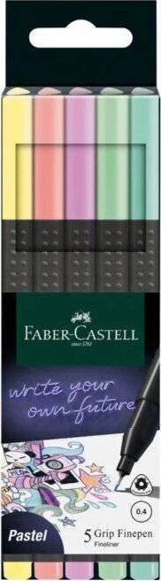 Fineliner Grip Finepen 5er-Et Pastellfarben