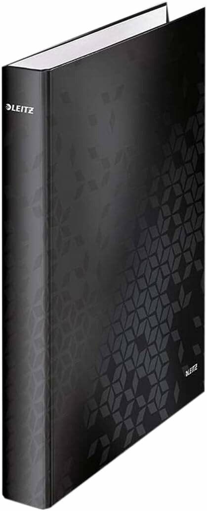LEITZ WOW Ringbuch 2-Ringe schwarz 4,0 cm DIN A4