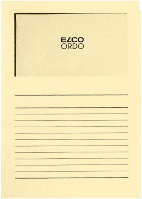 100 ELCO Sichthüllen Ordo classico DIN A4 beige glatt 120 g/qm
