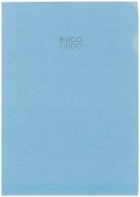 10 ELCO Sichthüllen Ordo transparent DIN A4 blau glatt 80 g/qm