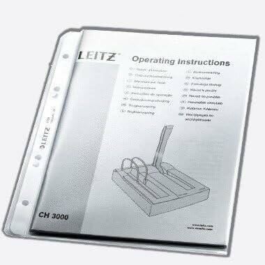 100 LEITZ Prospekthüllen 4700 DIN A4 transparent genarbt 0,13 mm